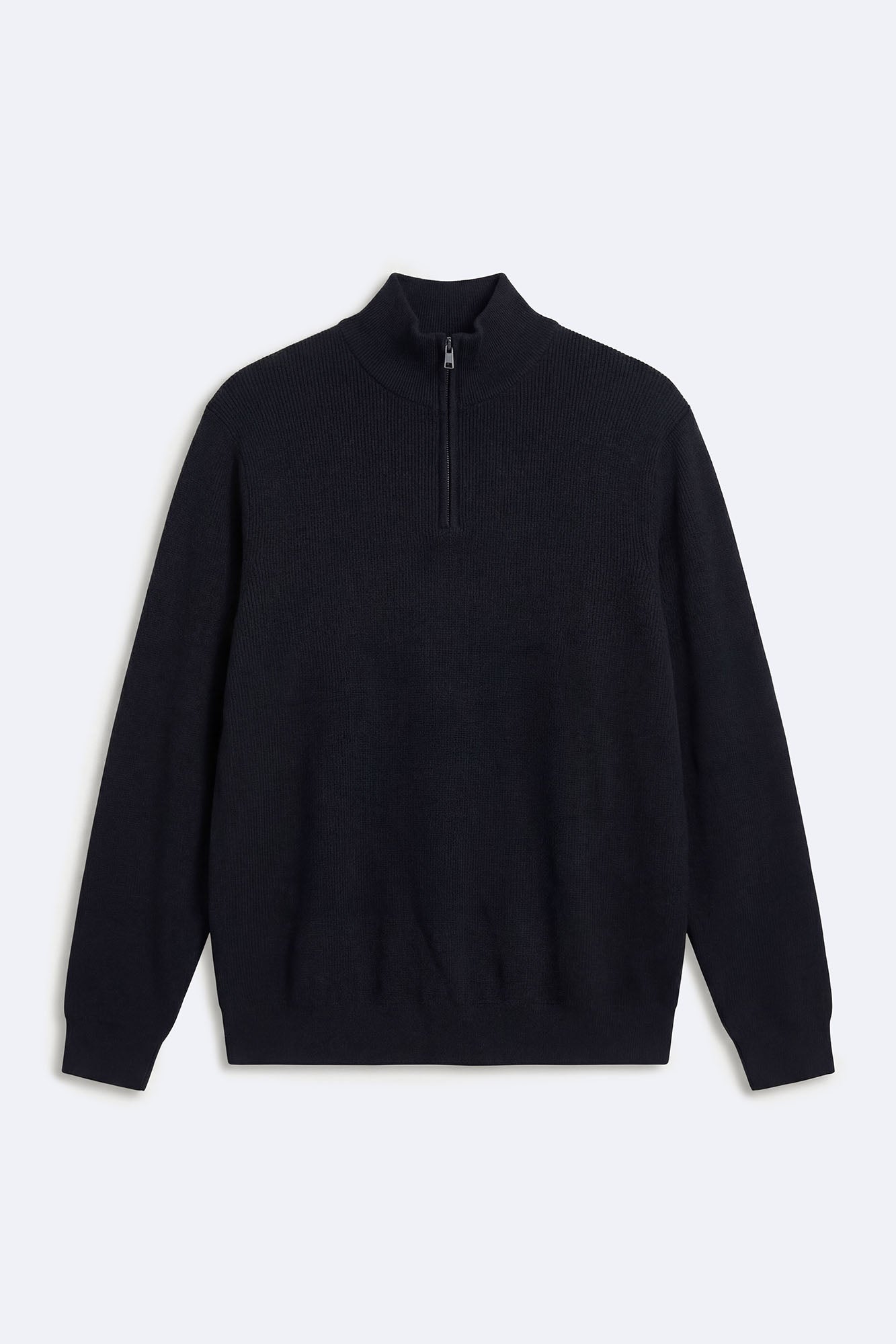 Shawn Quarter Zip Sweater - Black