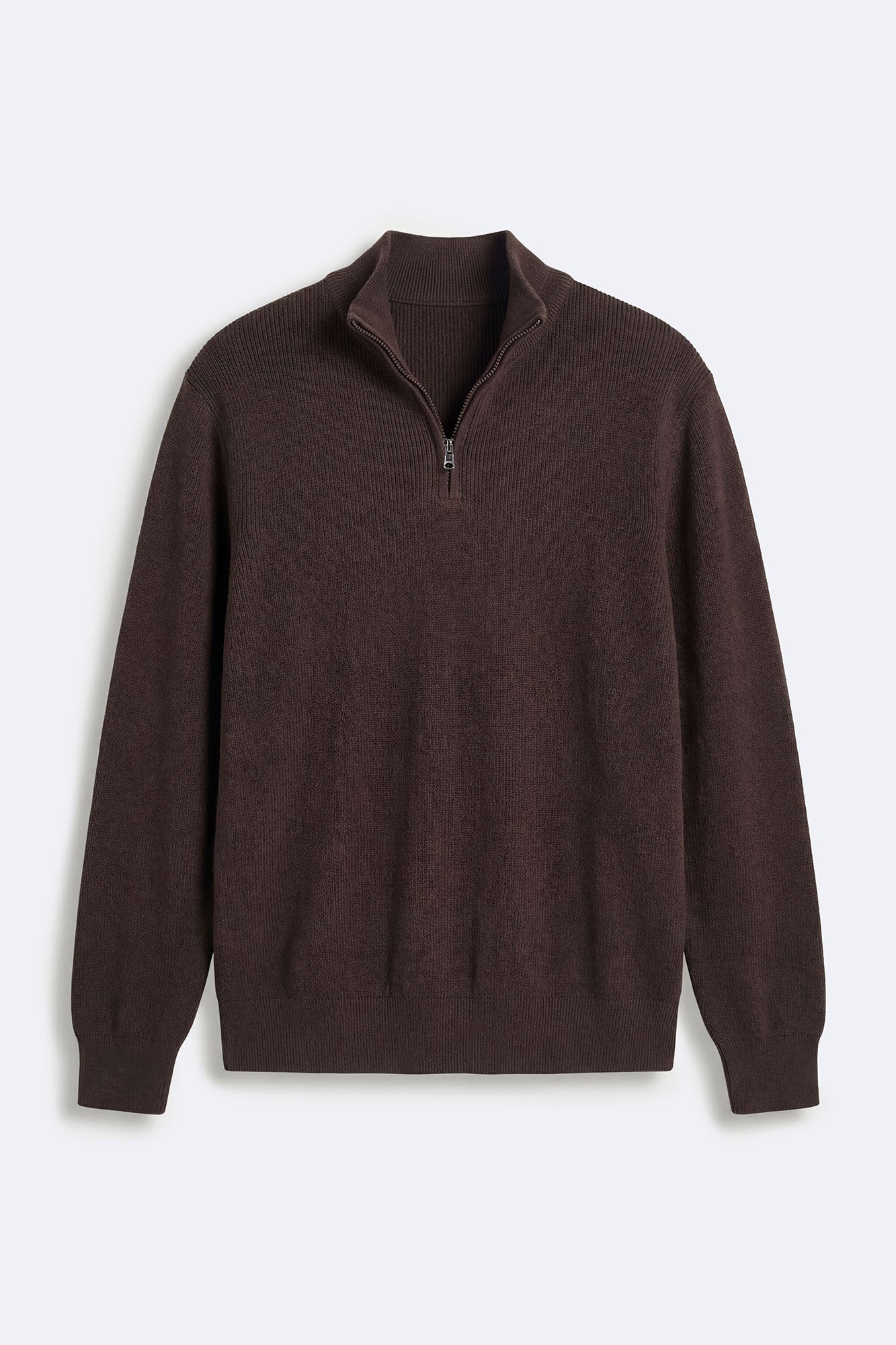 Shawn Quarter Zip Sweater - Brown