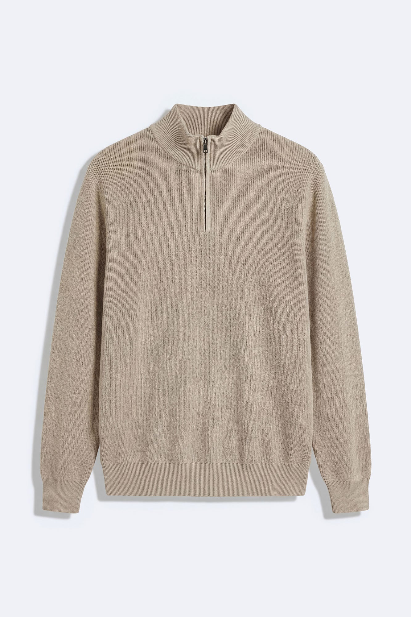 Shawn Quarter Zip Sweater - Tan