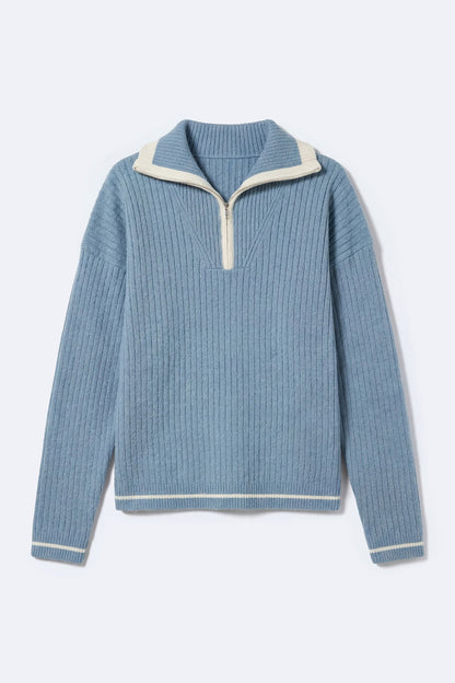 Social Project Quarter Zip - Blue