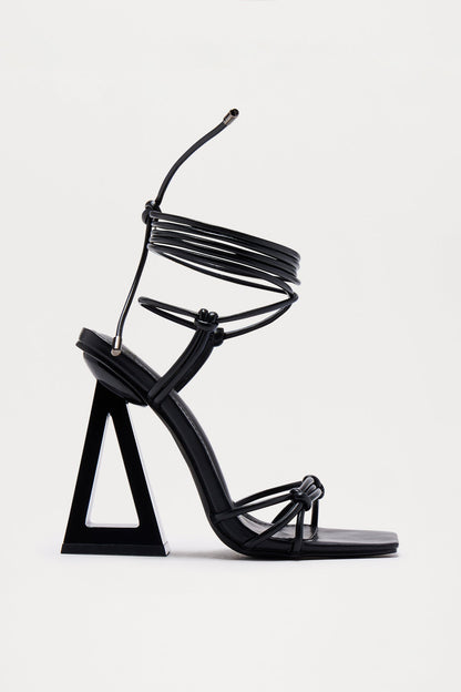 Kyren Wrap Up Heels - Black