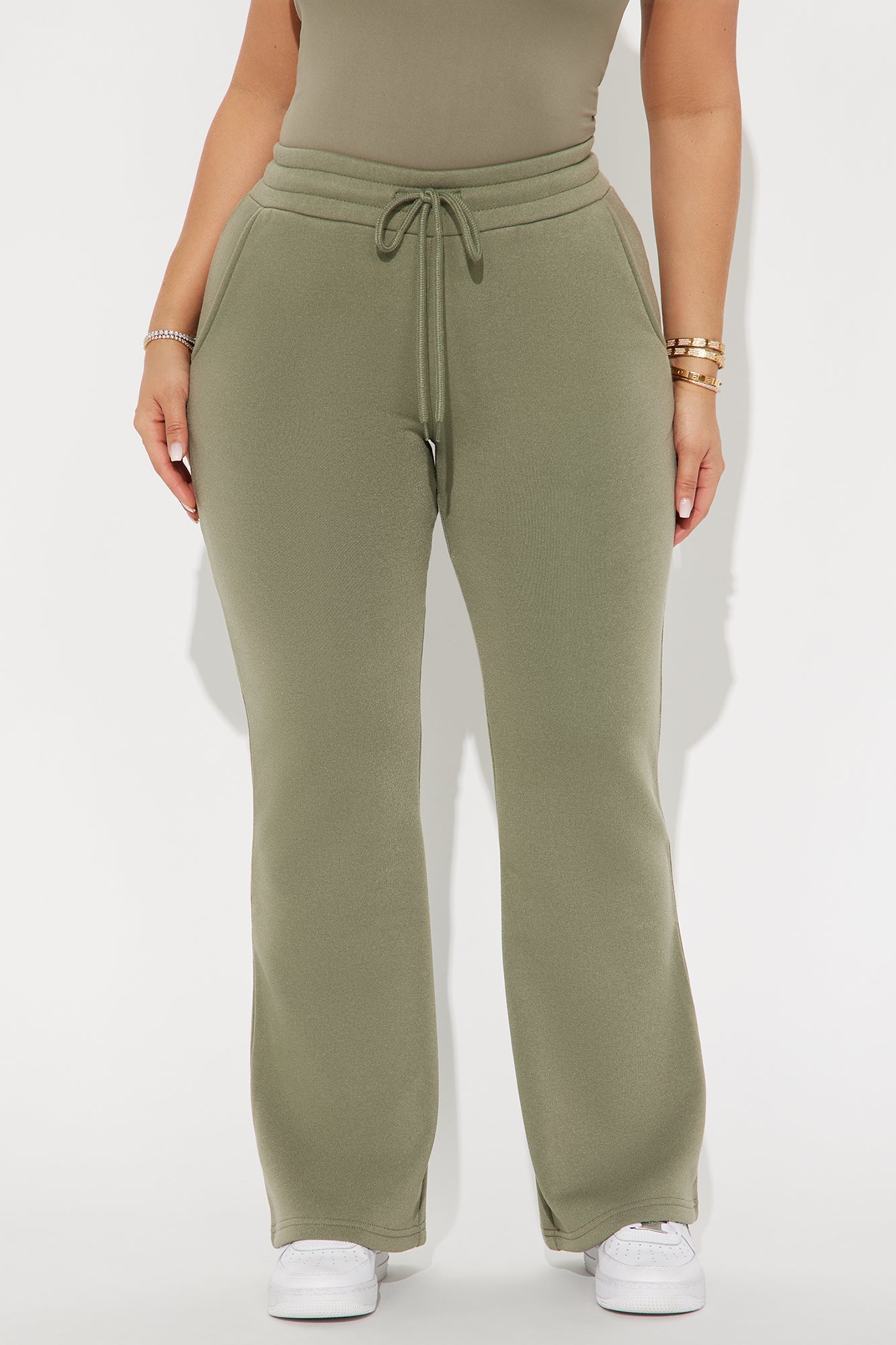 Candice Petite Lounge Flare Pant - Olive