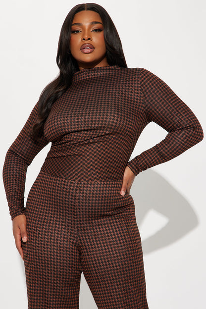 Pulling Up To Work Jumpsuit - Rust/combo
