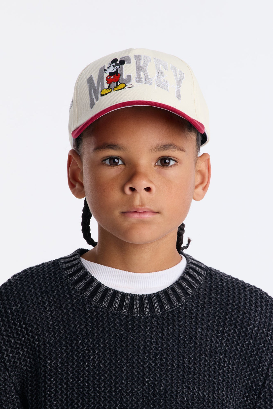 Mini Disney Mickey Two Tone Structured Snapback Hat - Burgundy/combo
