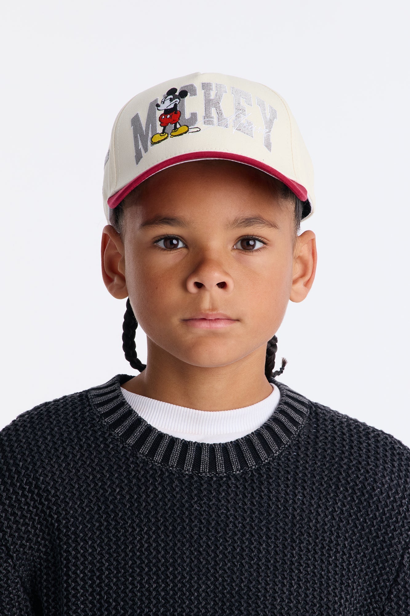 Mini Disney Mickey Two Tone Structured Snapback Hat - Burgundy/combo