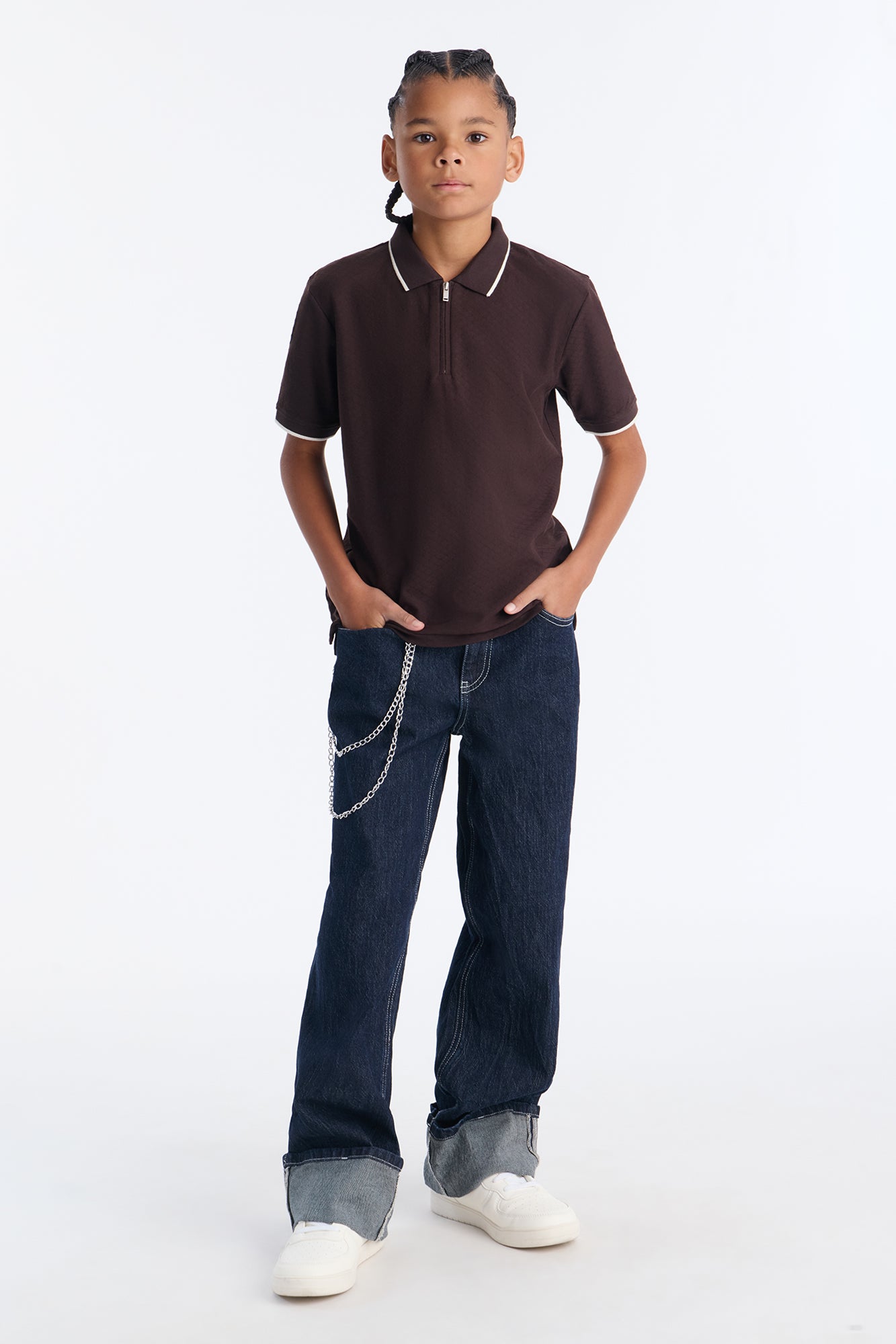 Mini Keep On Rolling Short Sleeve Polo - Brown