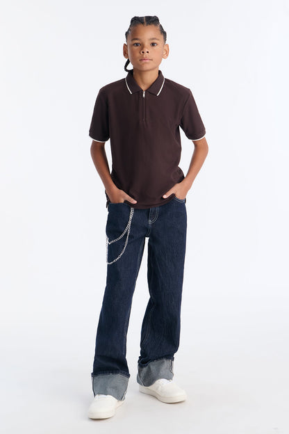 Mini Keep On Rolling Short Sleeve Polo - Brown
