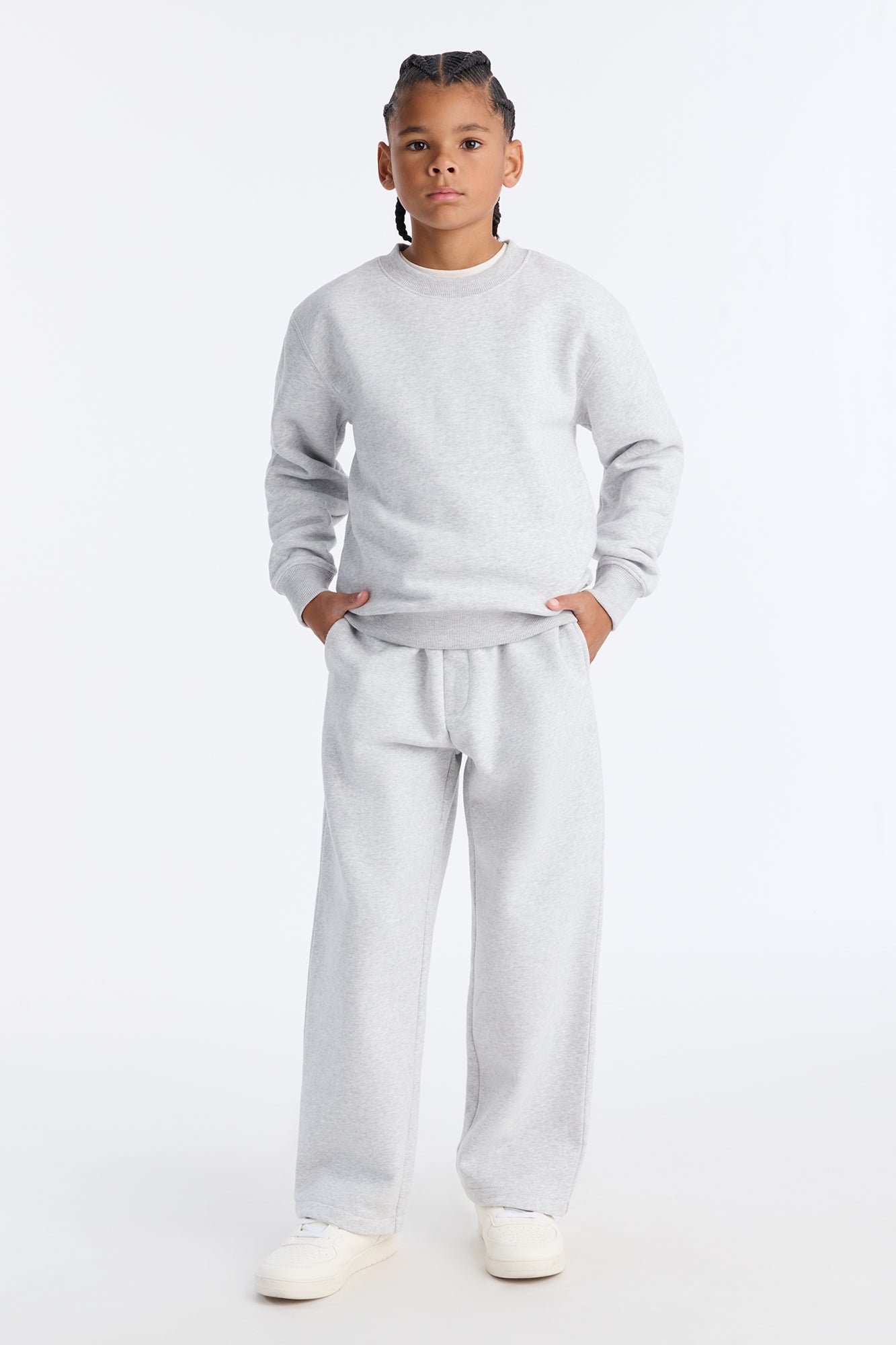 Mini 410 Oversized Crewneck Sweatshirt - Heather Grey