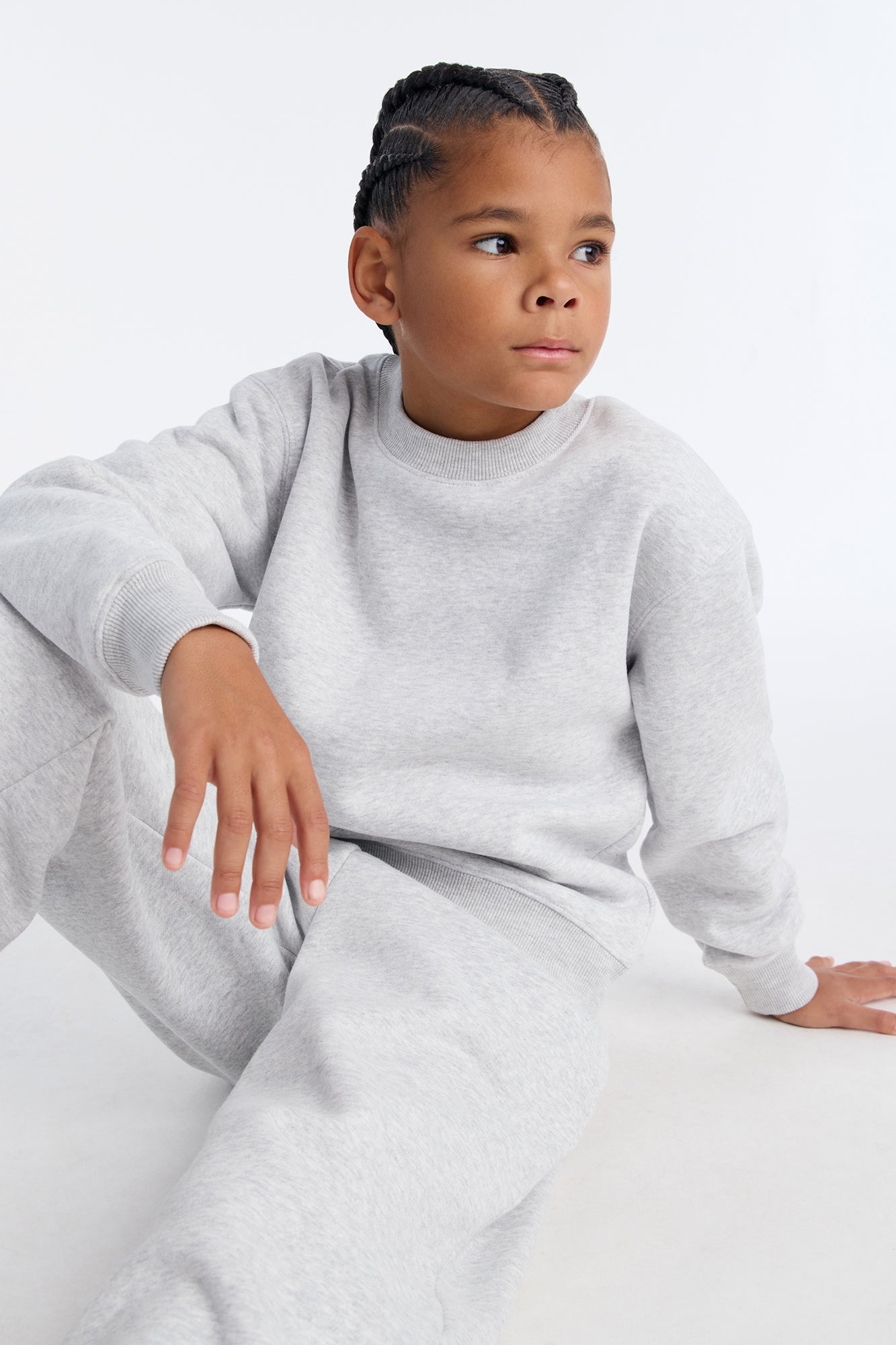 Mini 410 Oversized Crewneck Sweatshirt - Heather Grey