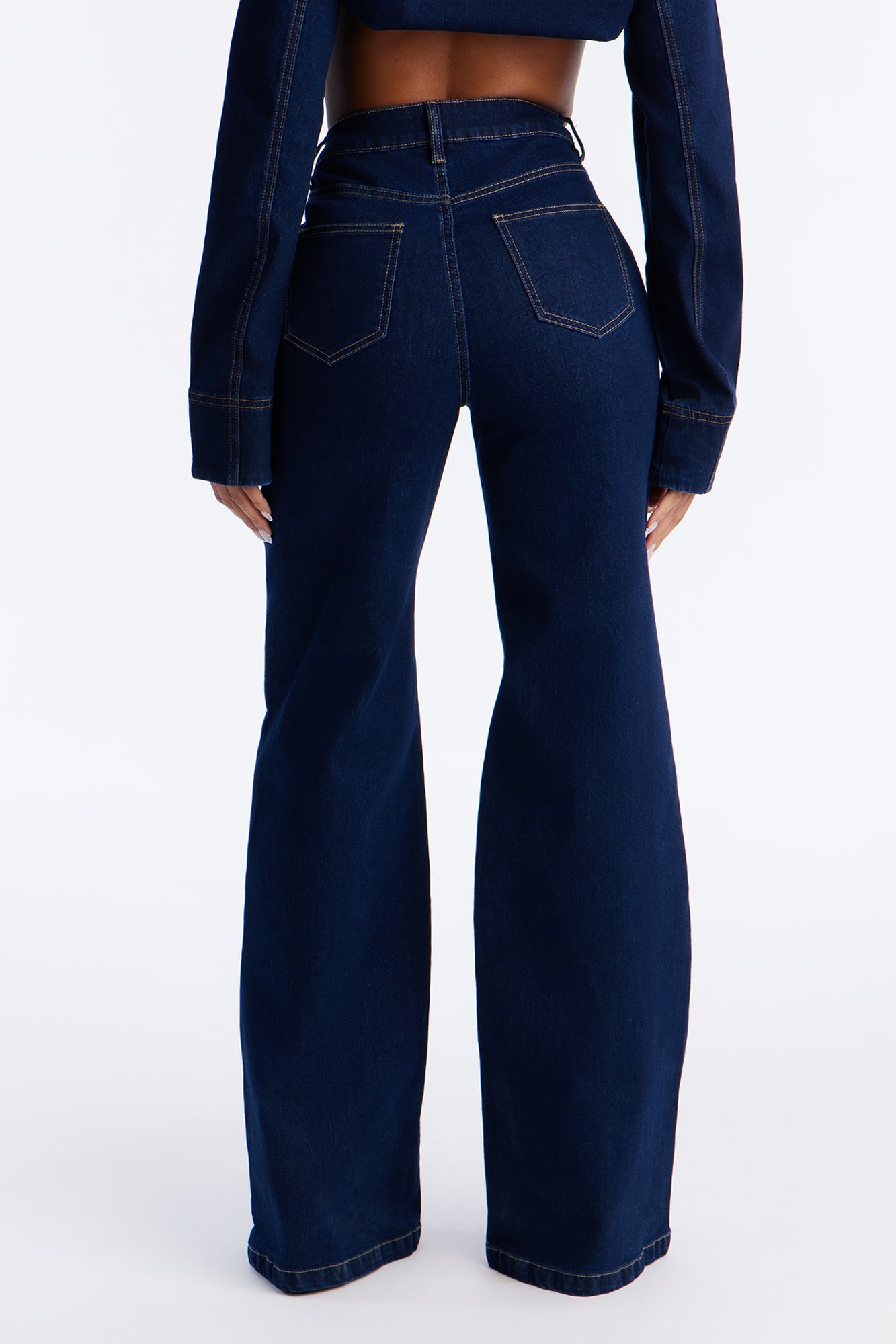 Fame And Fortune Wide Leg Jeans - Dark Wash