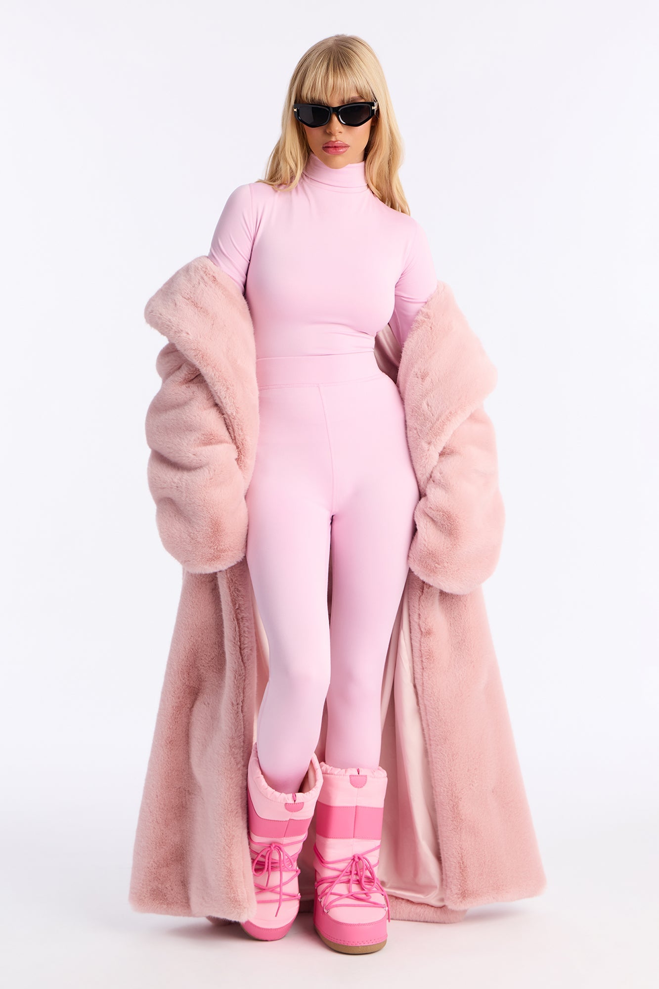 Ski Season Base Layer Set - Light Pink