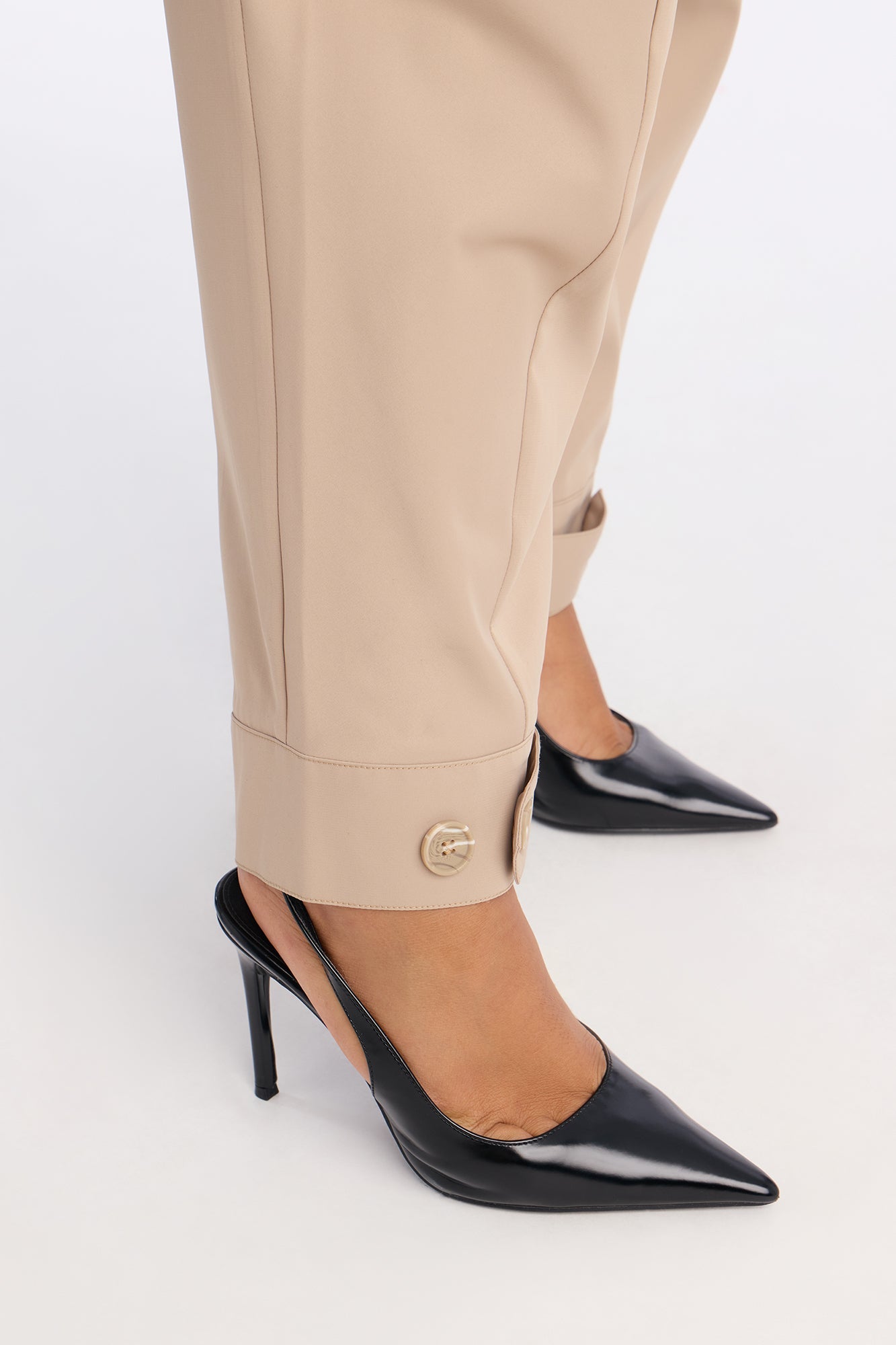 Kayla Barrel Leg Pant - Tan