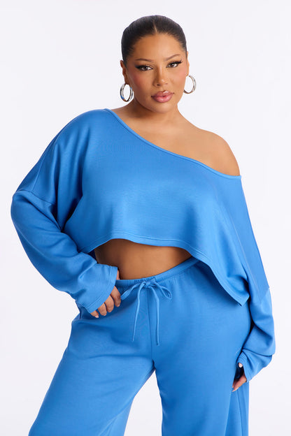 Match My Vibe Modal Lounge Top - Blue