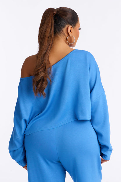 Match My Vibe Modal Lounge Top - Blue