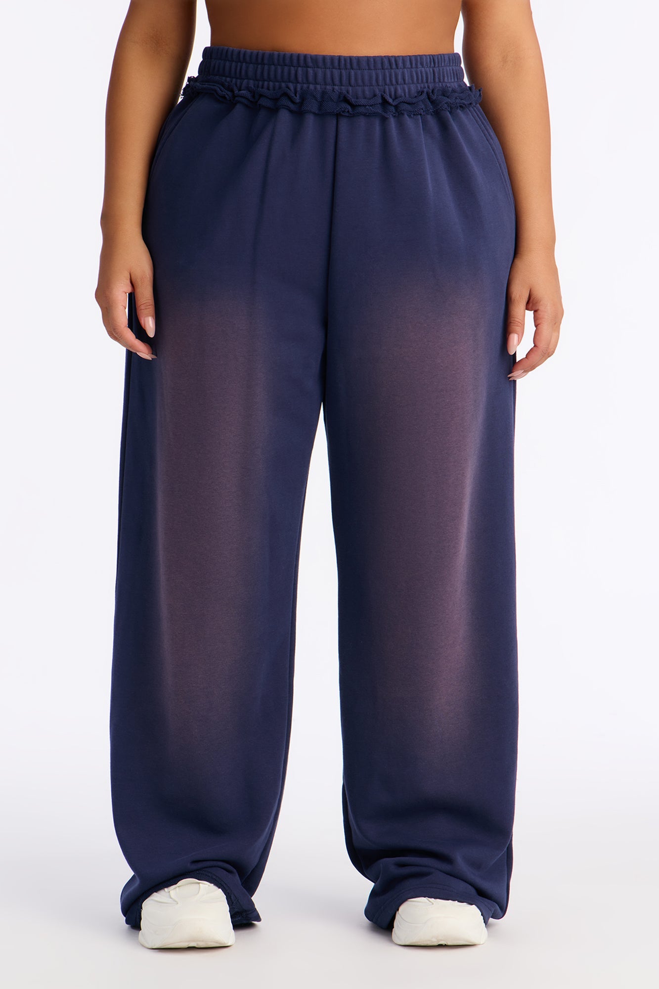 Effortless Fade Washed Pants - Navy