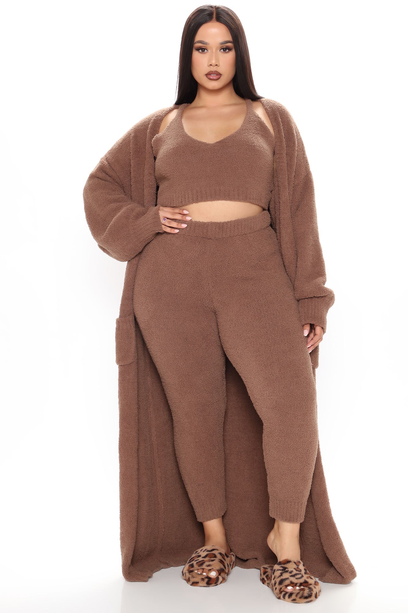 Living In It 3 Piece Legging Set - Mocha