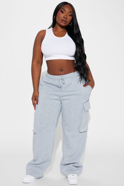 Luna Cargo Lounge Jogger - Heather Grey