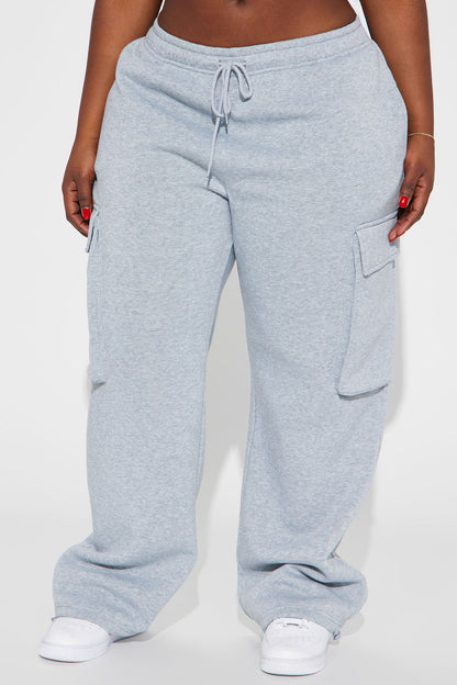 Luna Cargo Lounge Jogger - Heather Grey