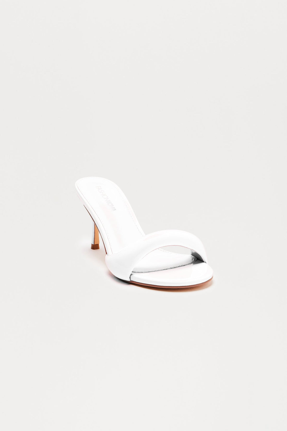 Calix Patent Mules - White