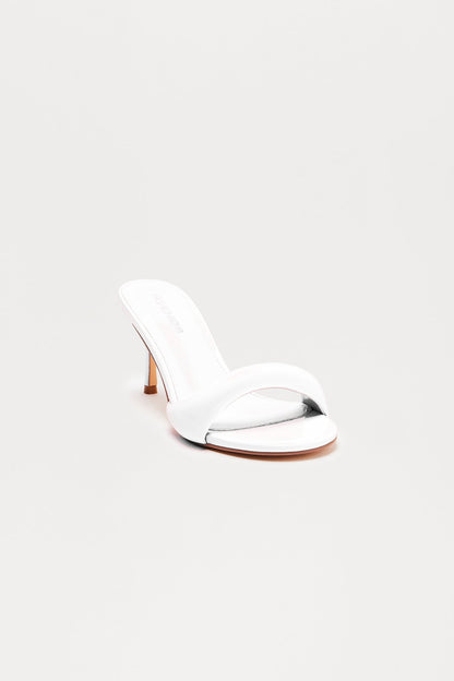 Calix Patent Mules - White