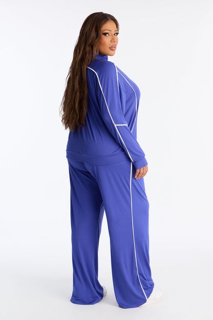Lined Up Lounge Pant - Royal