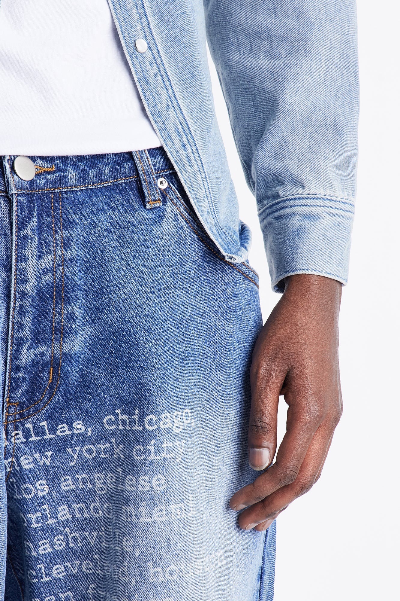 Baggy Roll Call City Jeweled Jean - Medium Wash