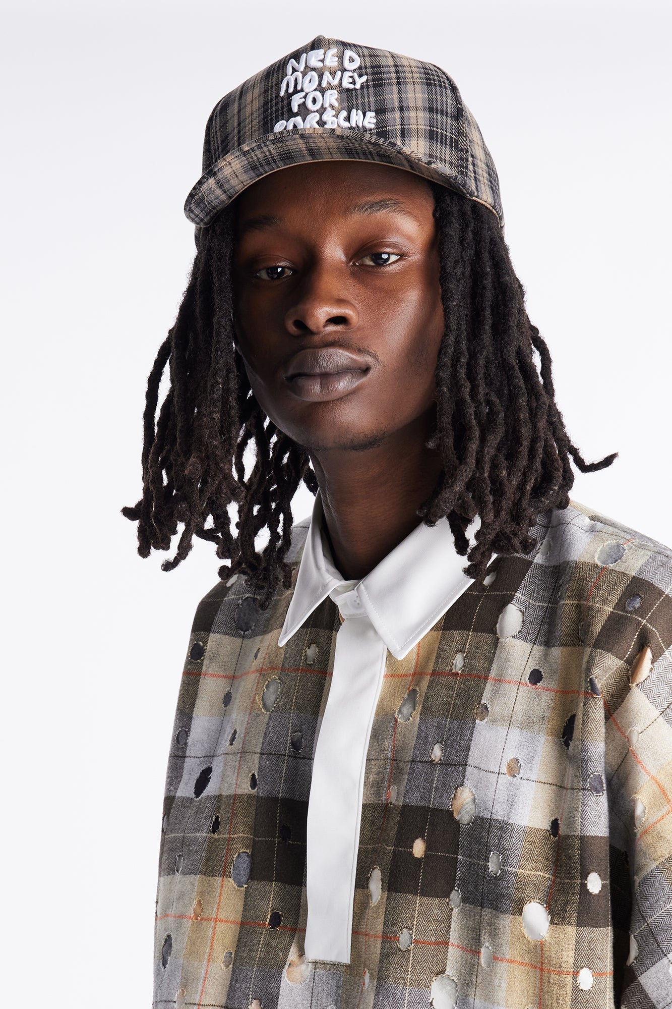 Need Money Structured Flannel Snapback Hat - Tan