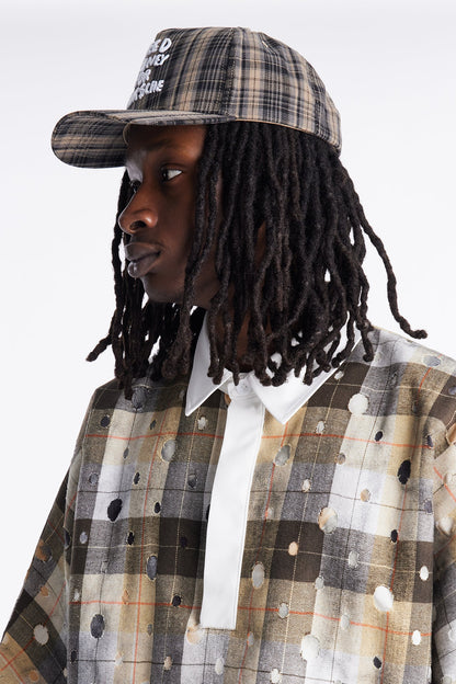 Need Money Structured Flannel Snapback Hat - Tan