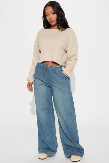 Colby Oversized Thermal Top - Oatmeal