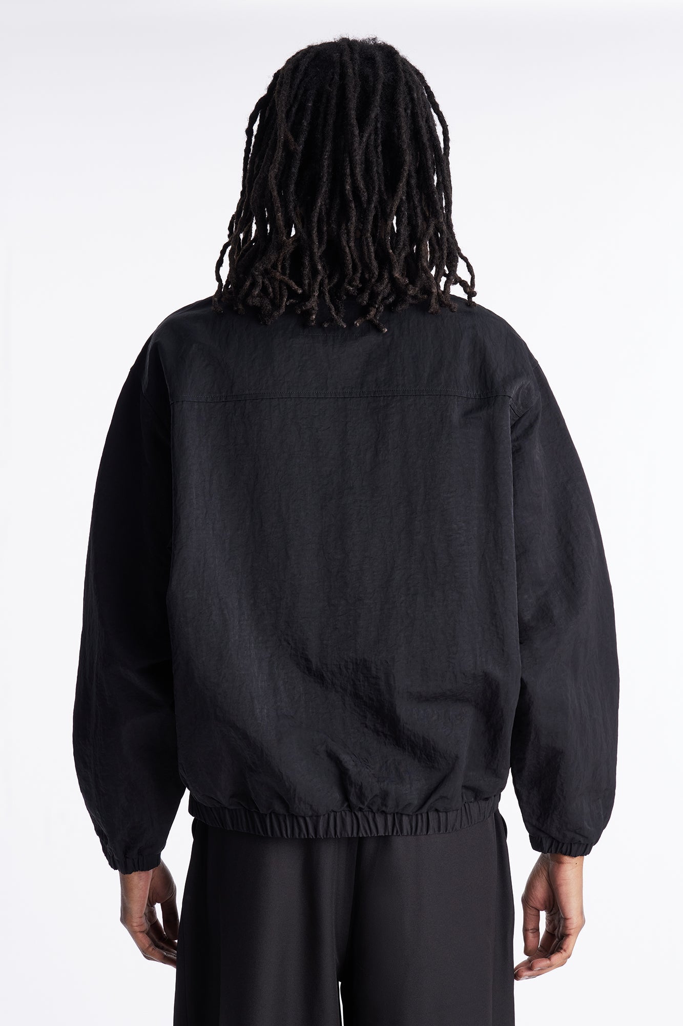 Collared Tech Optics Pull Over Jacket - Black
