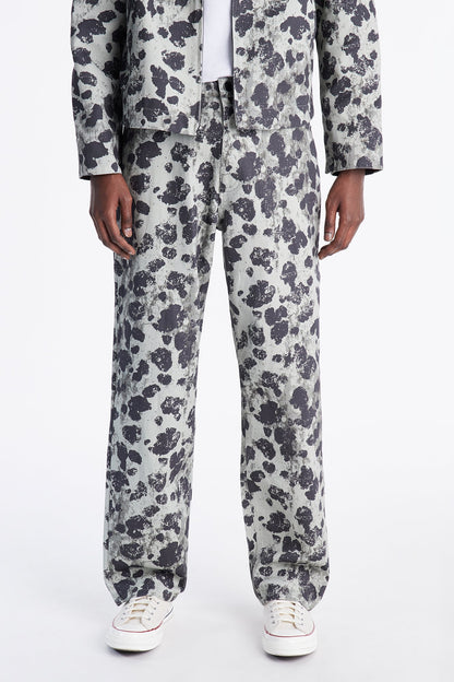Relaxed Straight Grow Through It Cheetah Pant - Green/combo