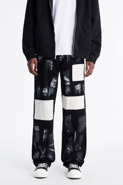 Straight Street Strokes Jeans - Black