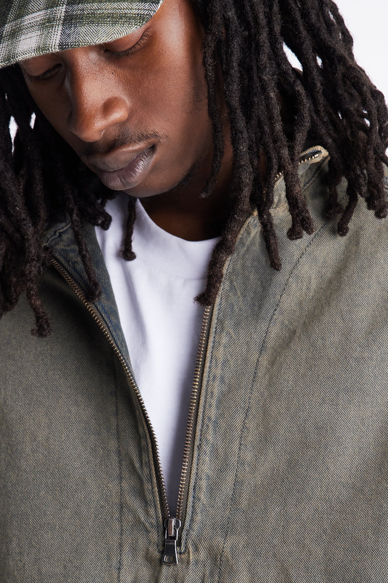 Dune Denim Anorak Jacket - Olive