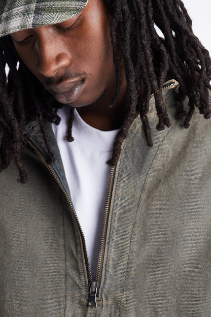 Dune Denim Anorak Jacket - Olive