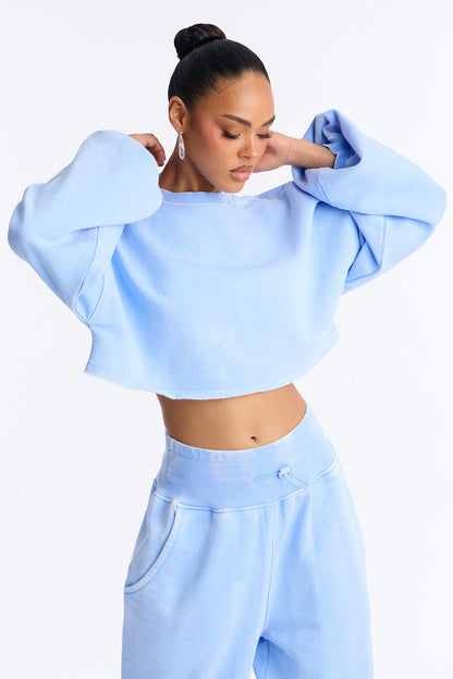 Feeling Good Fleece Jogger Set - Light Blue
