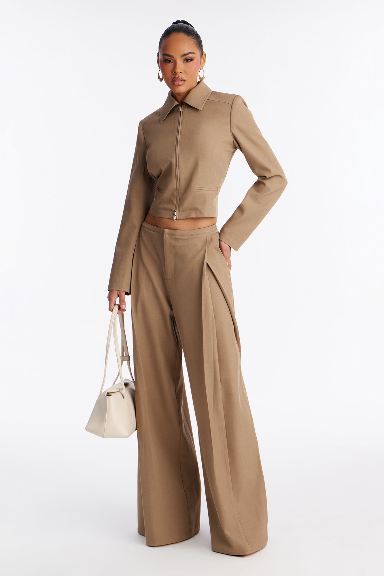 Claremont Wide Leg Trouser - Camel