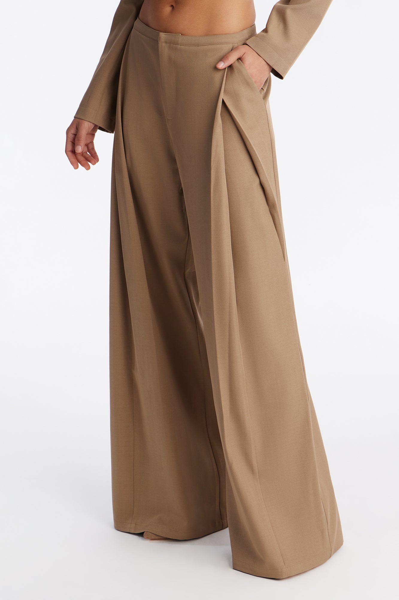 Claremont Wide Leg Trouser - Camel