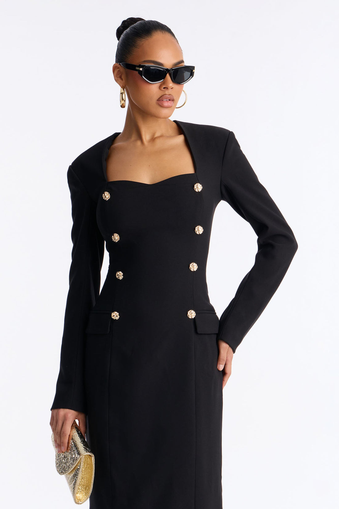 Classy Babe Midi Dress - Black