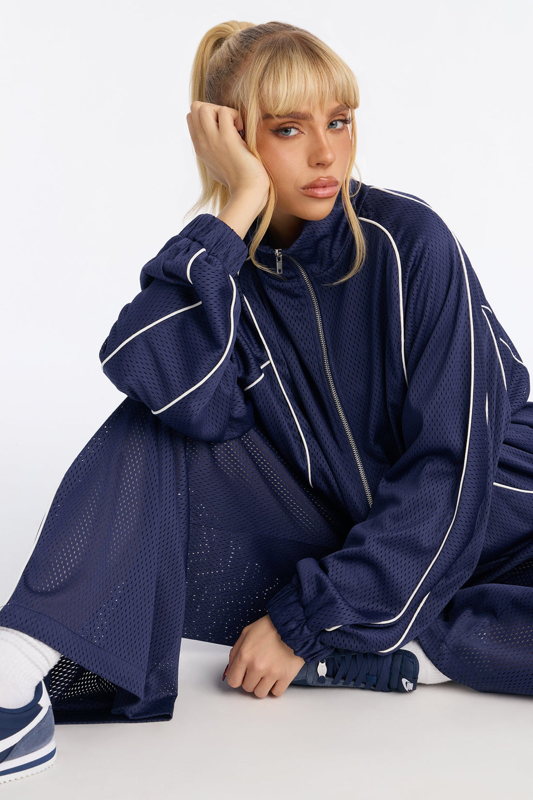 Milianna Sweatshirt Zip Up - Navy