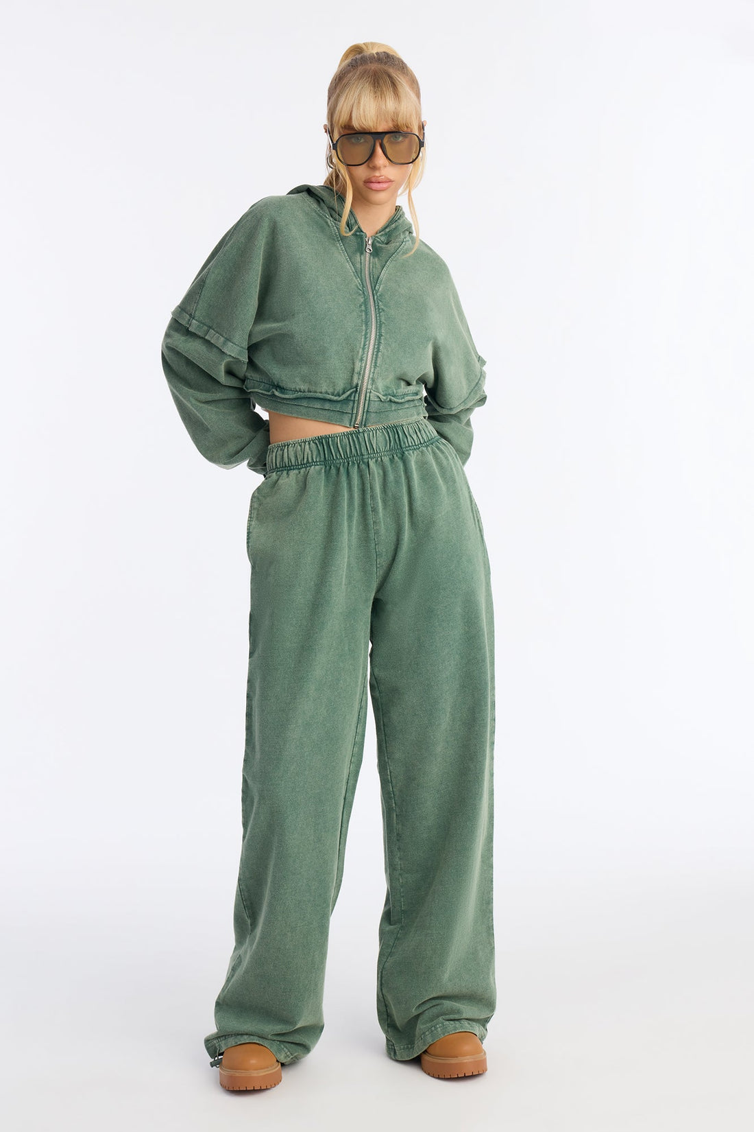 Keep It Cute Fold Waist Jogger - Olive