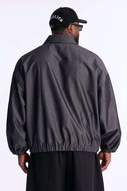 Relaxed Bold Flow Jacket - Charcoal