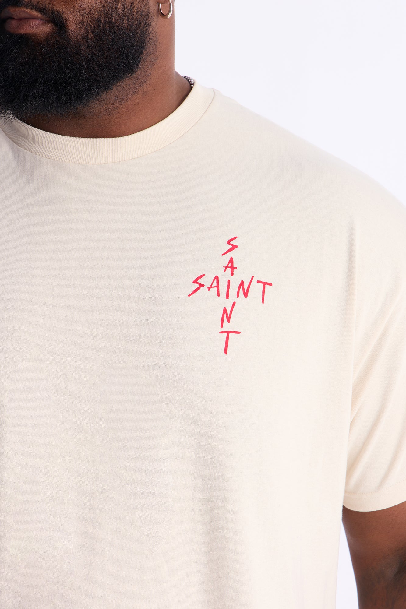 Cross Saint Short Sleeve Tee - Cream