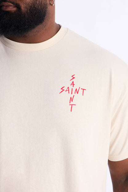 Cross Saint Short Sleeve Tee - Cream