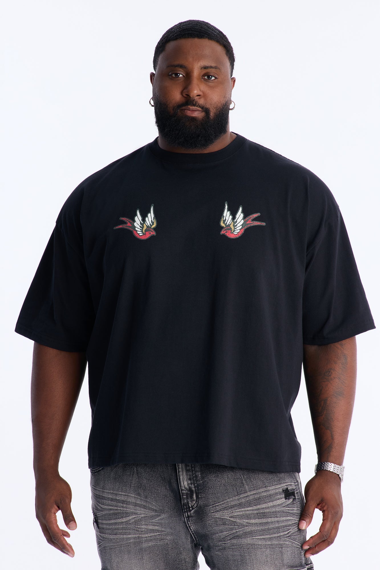 Freedom Flyer Boxy Short Sleeve Tee - Black