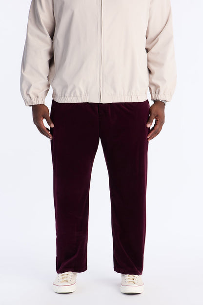 Straight Lincoln Park Textured Trouser - Burgundy