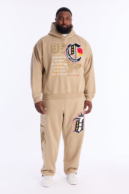 95 Champion Victory Oversized Hoodie - Khaki