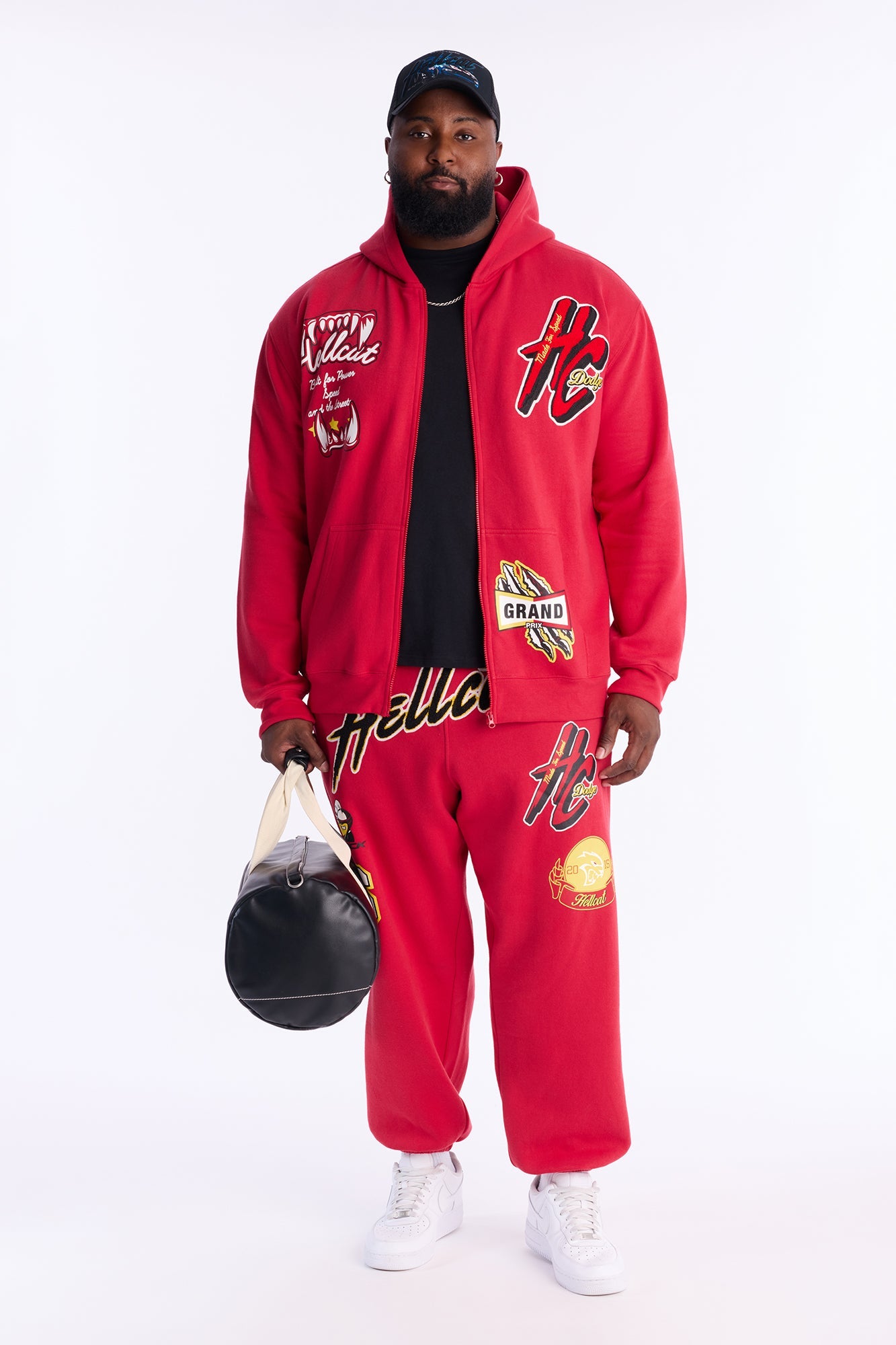 Dodge Hellcat Wild Race Zip Up Hoodie - Red