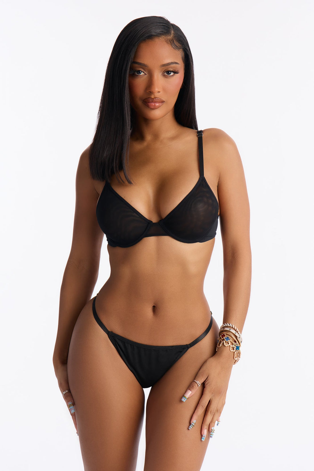 Chained Affair G-String Panty - Black