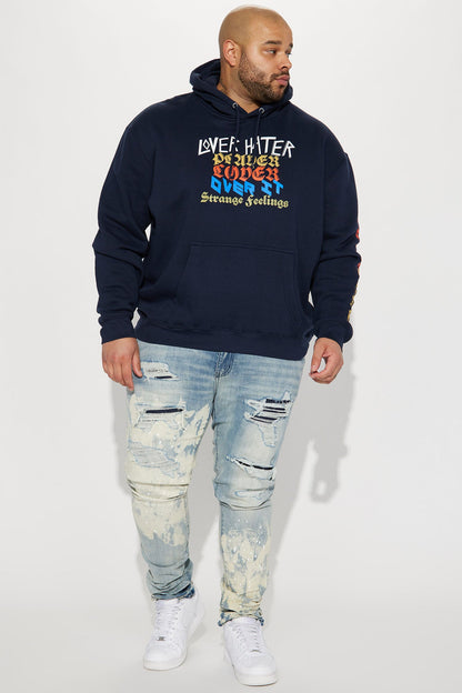 For It Paint Splattered Stacked Skinny Jeans - Light Wash