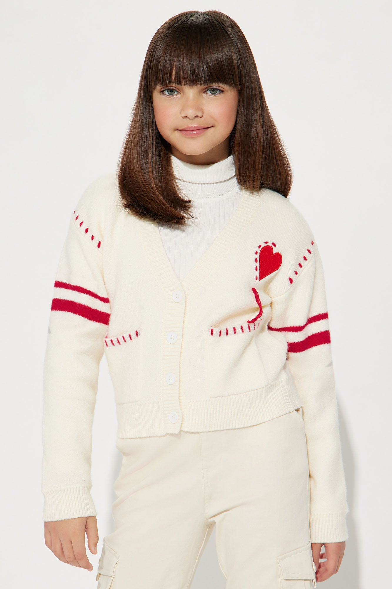 Mini Loving You Cardigan - White/combo